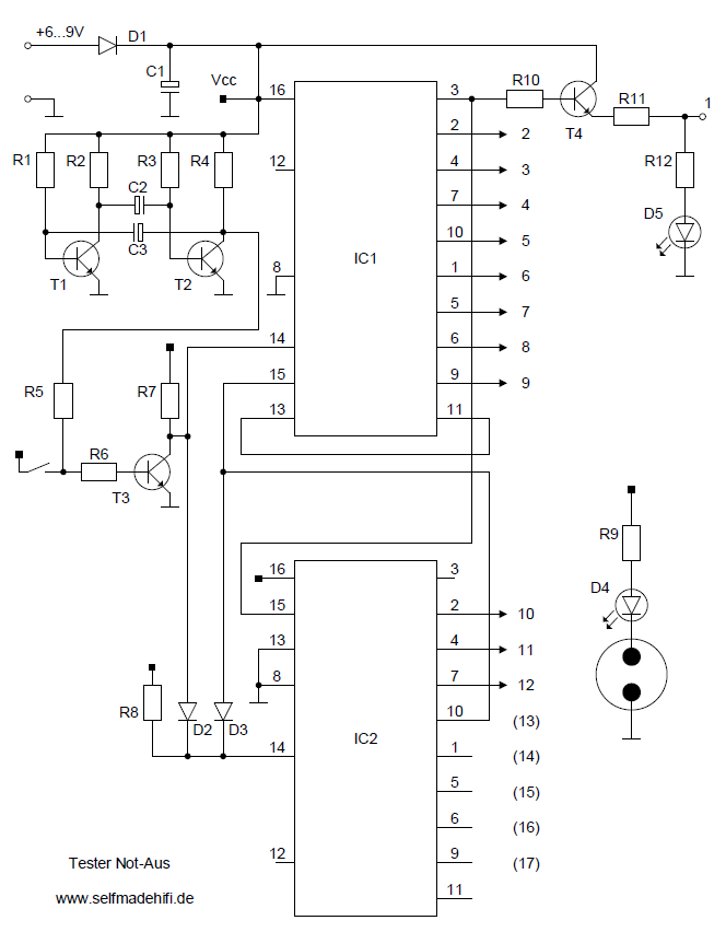 Schaltung
                Not-Aus-Tester