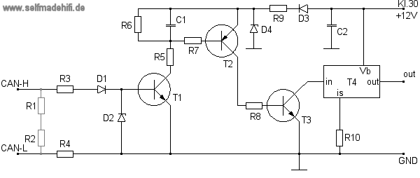 CAN-Bus to switched supply