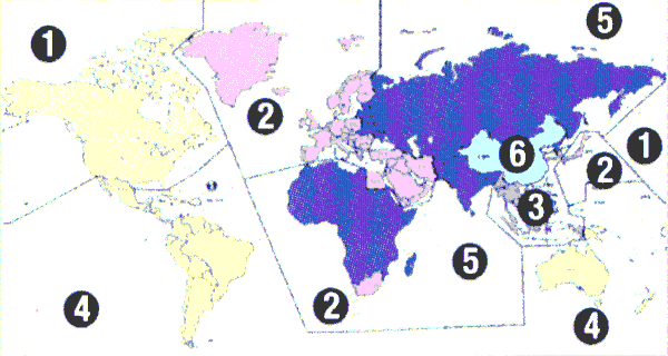 Regionalcode-Verteilung